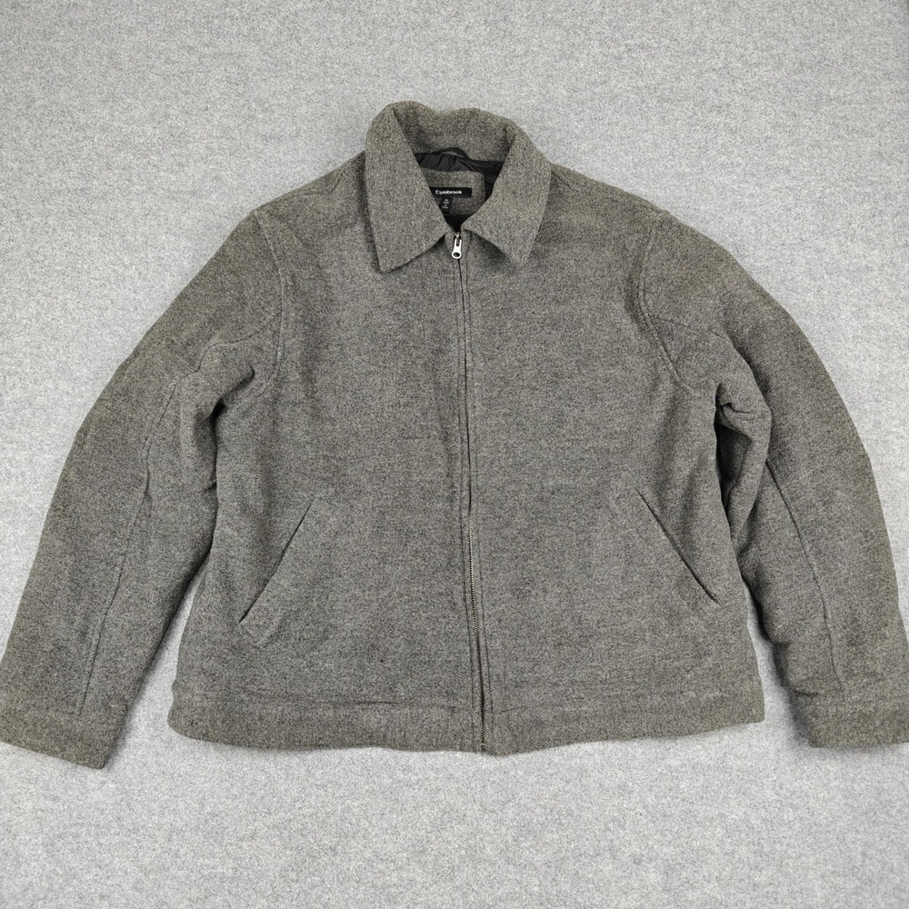 Colebrook Jacket‎ Mens XL Gray Wool Bomber Full Zip Insulated Lined Pockets